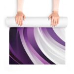 Purple Wavy Pattern Foam Yoga Mat