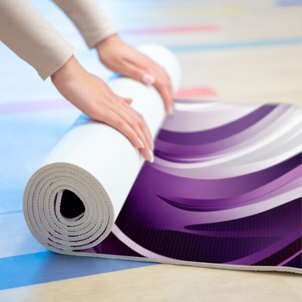 Purple Wavy Pattern Foam Yoga Mat