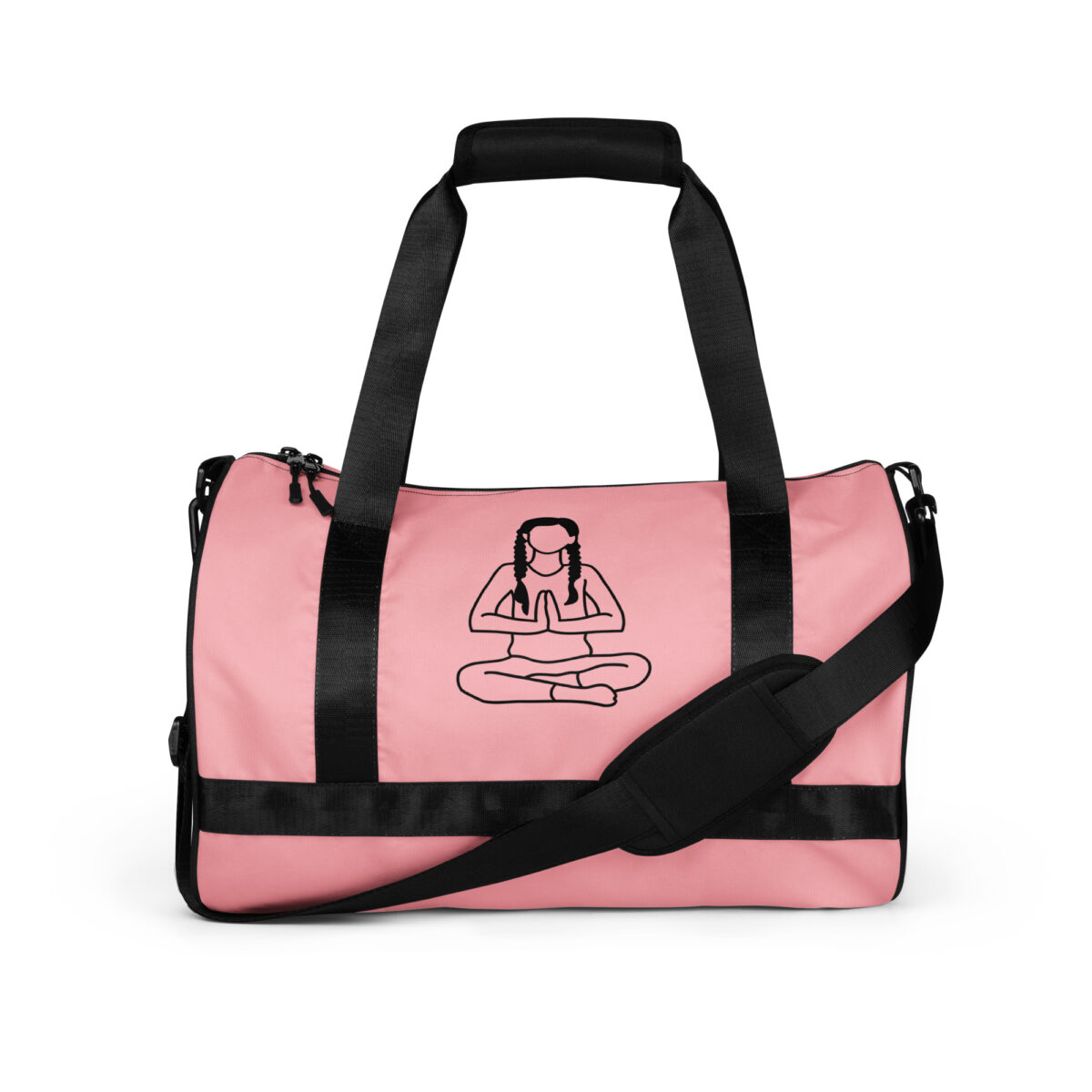 Pink Yoga Bag With Inside Pockets